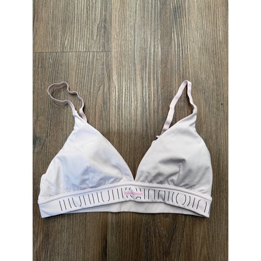 Lululemon Ebb to Street Bra Light‎ Support Pink Size 6 LW2DYLS Triangle Bralette